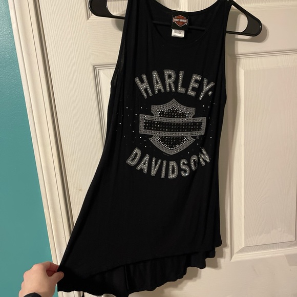 Harley Davidson Rhinestone Tank Top Size Small - Picture 2 of 4